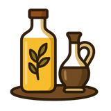 Create a icon with a simple color palette with tallow and vinegars-1