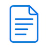Create a simple blue outline of a document Use 0071ef for blue-1